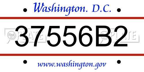 37556B2 District Of Columbia License Plate