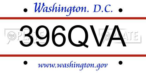 396QVA District Of Columbia License Plate