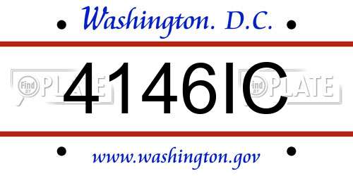4146IC District Of Columbia License Plate