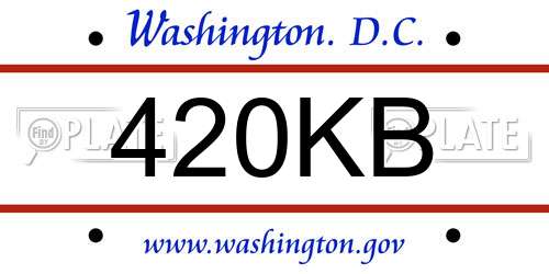420KB District Of Columbia License Plate