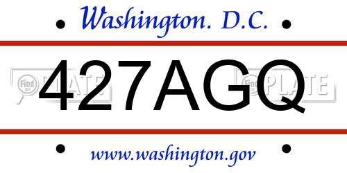 427AGQ District Of Columbia License Plate