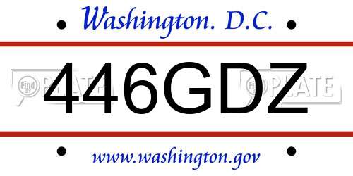446GDZ District Of Columbia License Plate