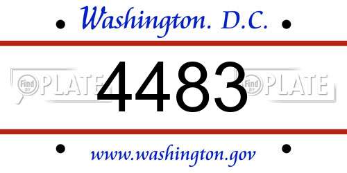 4483 District Of Columbia License Plate