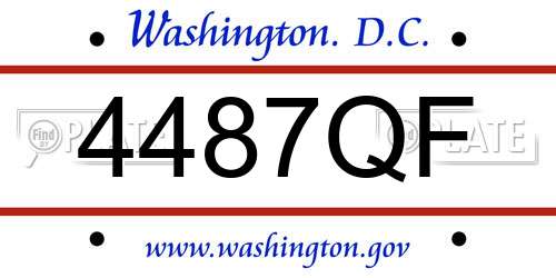 4487QF District Of Columbia License Plate