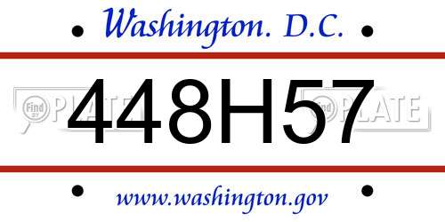 448H57 District Of Columbia License Plate