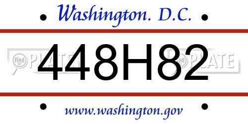 448H82 District Of Columbia License Plate