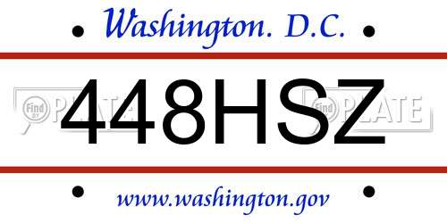 448HSZ District Of Columbia License Plate