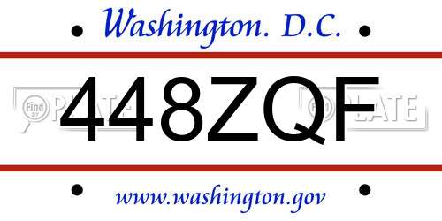 448ZQF District Of Columbia License Plate