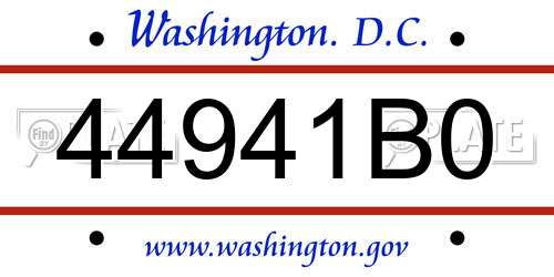 44941B0 District Of Columbia License Plate