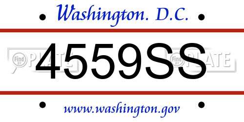 4559SS District Of Columbia License Plate
