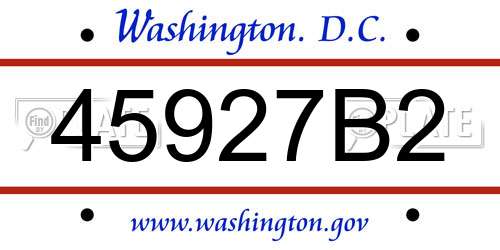 45927B2 District Of Columbia License Plate
