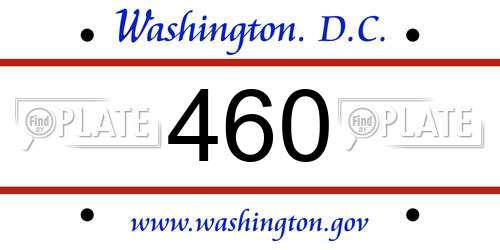 460 District Of Columbia License Plate