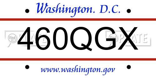 460QGX District Of Columbia License Plate