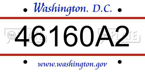 46160A2 District Of Columbia License Plate