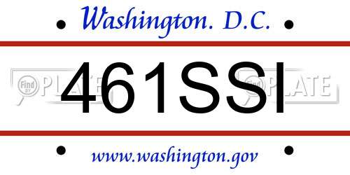 461SSI District Of Columbia License Plate