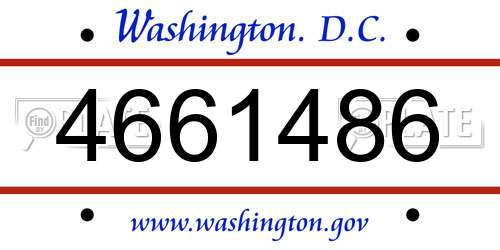 4661486 District Of Columbia License Plate