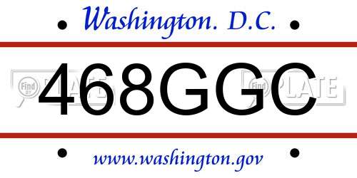 468GGC District Of Columbia License Plate