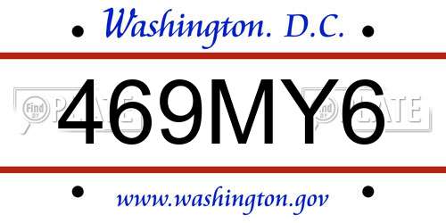 469MY6 District Of Columbia License Plate