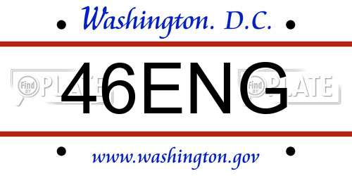 46ENG District Of Columbia License Plate