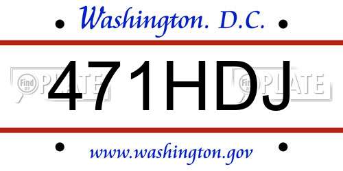 471HDJ District Of Columbia License Plate