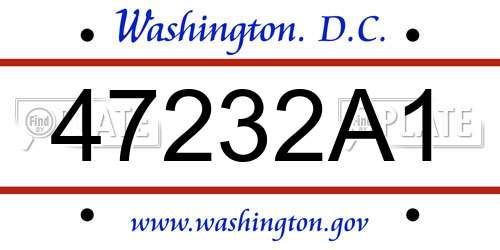 47232A1 District Of Columbia License Plate