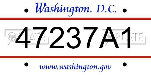 47237A1 District Of Columbia License Plate
