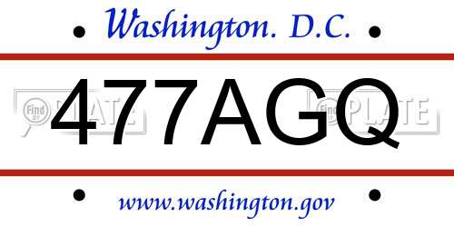 477AGQ District Of Columbia License Plate