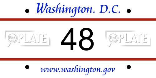 48 District Of Columbia License Plate