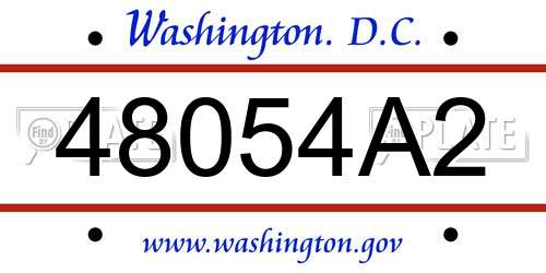 48054A2 District Of Columbia License Plate