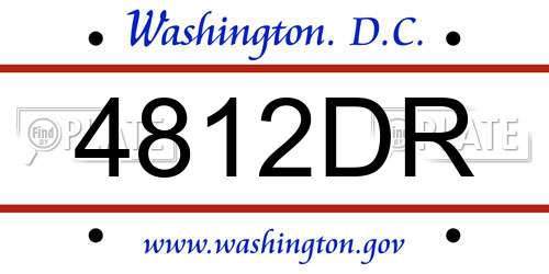 4812DR District Of Columbia License Plate