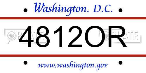 4812OR District Of Columbia License Plate
