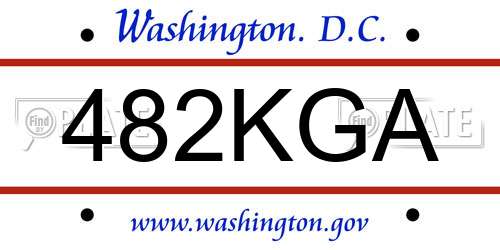 482KGA District Of Columbia License Plate