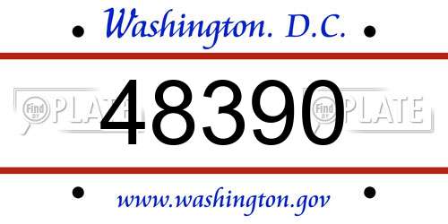 48390 District Of Columbia License Plate