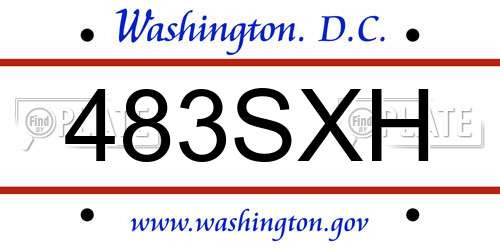 483SXH District Of Columbia License Plate