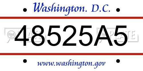 48525A5 District Of Columbia License Plate