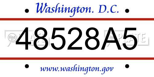 48528A5 District Of Columbia License Plate
