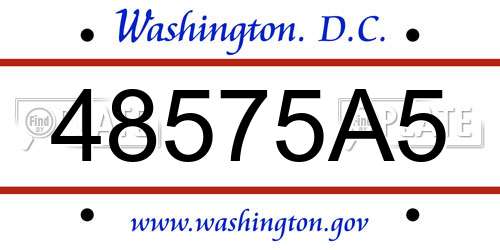 48575A5 District Of Columbia License Plate