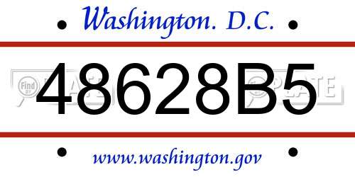 48628B5 District Of Columbia License Plate