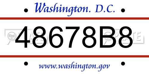 48678B8 District Of Columbia License Plate