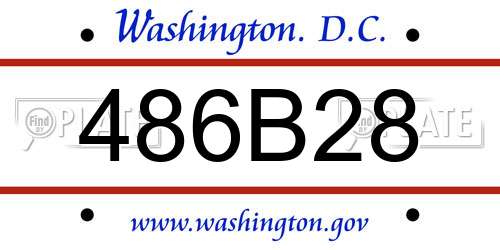 486B28 District Of Columbia License Plate