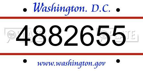4882655 District Of Columbia License Plate