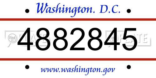 4882845 District Of Columbia License Plate