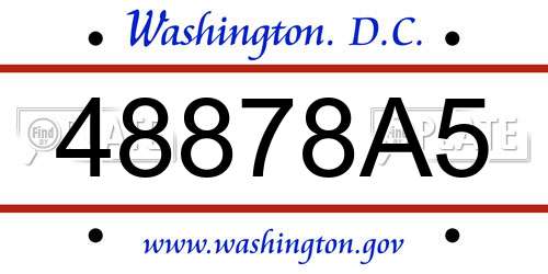 48878A5 District Of Columbia License Plate
