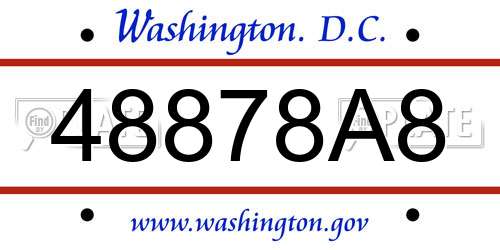 48878A8 District Of Columbia License Plate