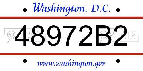 48972B2 District Of Columbia License Plate