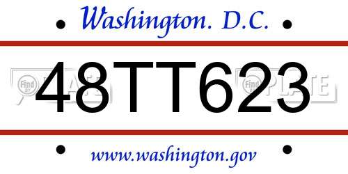 48TT623 District Of Columbia License Plate