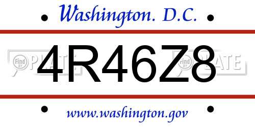 4R46Z8 District Of Columbia License Plate