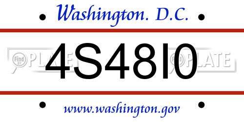 4S48I0 District Of Columbia License Plate