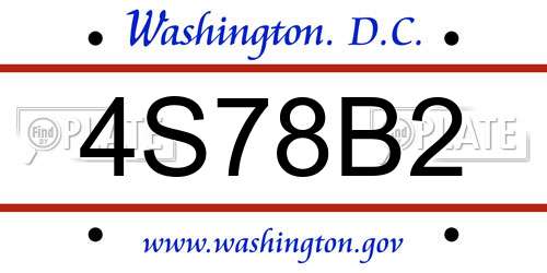 4S78B2 District Of Columbia License Plate