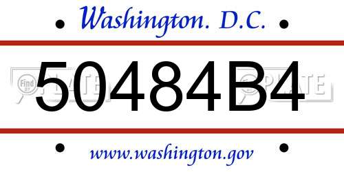 50484B4 District Of Columbia License Plate